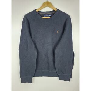 Polo Ralph Lauren 100% Wool Crew Neck Sweater Chunky Gray Men's Sz XL